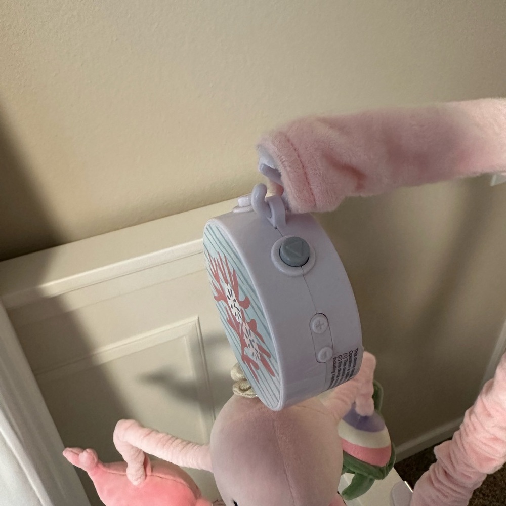 Pink Octopus Plush Baby Mobile - Picture 5 of 5